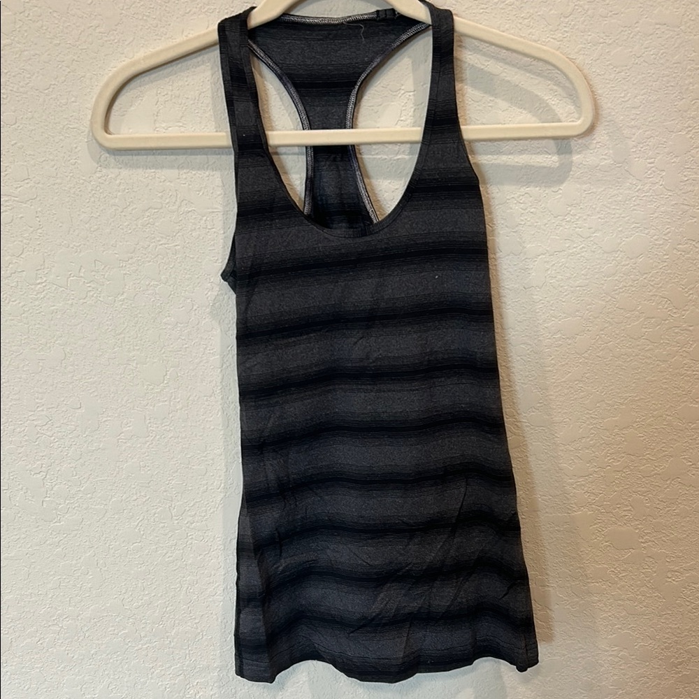 Lululemon Black Striped Women's Tank Top